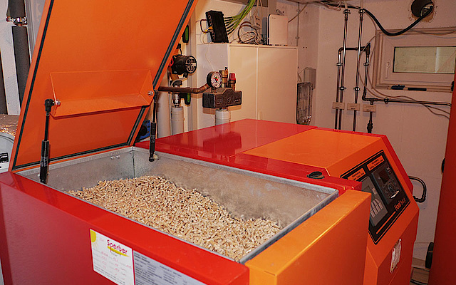Pelletheizung bei Elektrotechnik Barth in Ebern